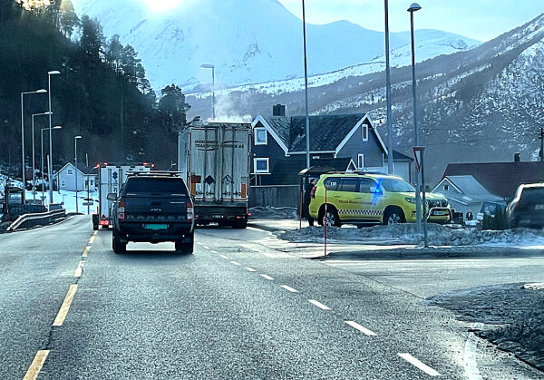 Gasslekkasje frå semitrailer