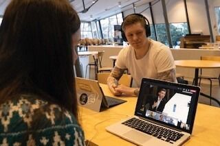 Møtte studentar til digital frukost