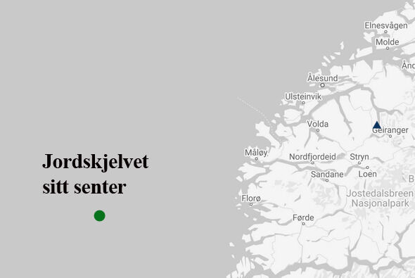 Jordskjelv måndag morgon