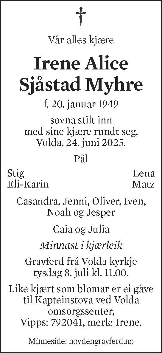 Irene Alice Sjåstad Myhre