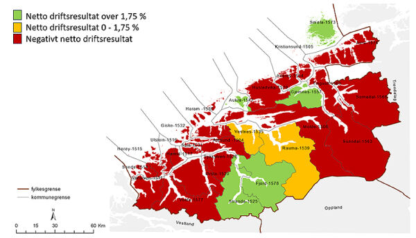 Det lyser raudt