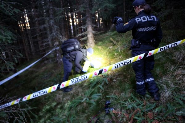 Politiet har sperra av område