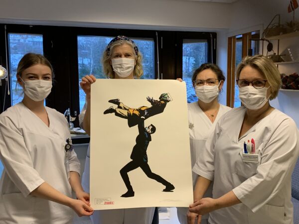 Kunstgåve til helsearbeidarane ved Volda sjukehus