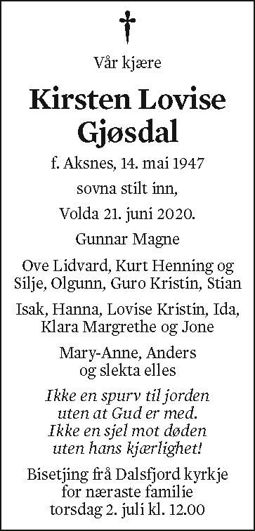 Kirsten Lovise Gjøsdal