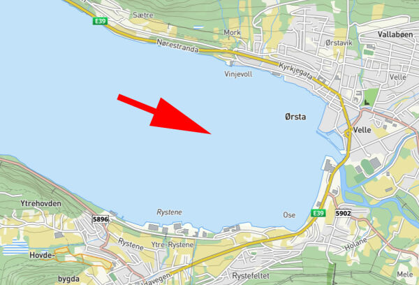 Redningsaksjon på Ørstafjorden