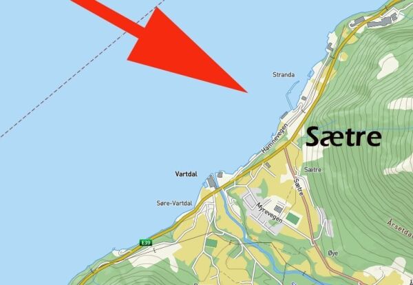 Utforkøyring på Vartdalsstranda