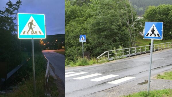 Hærverk på skilt i Myravegen