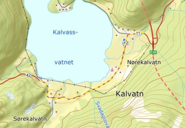 Set ned fartsgrensa på Kalvatn