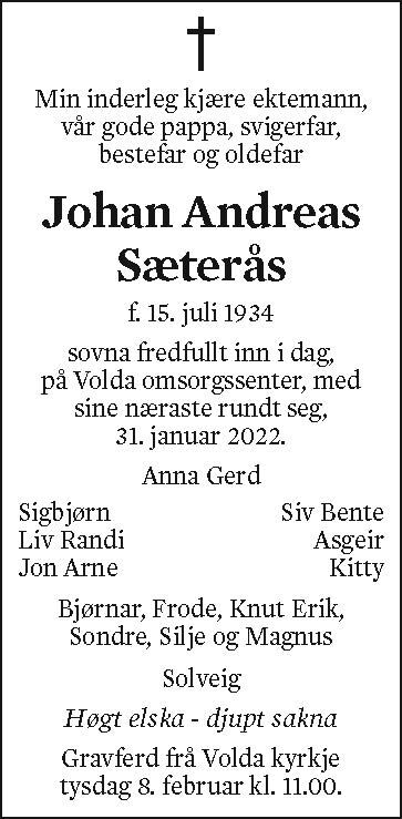 Johan Andreas Sæterås