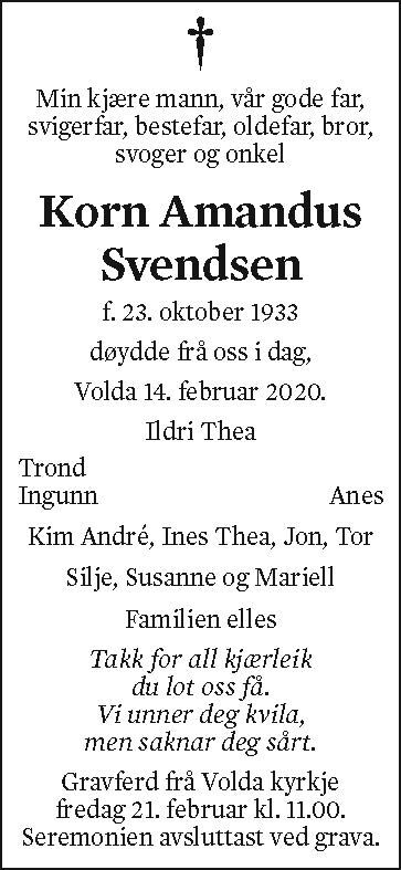 Korn Amandus Svendsen