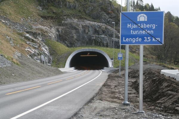 Vedlikehaldsarbeid i Hjartåbergtunnelen