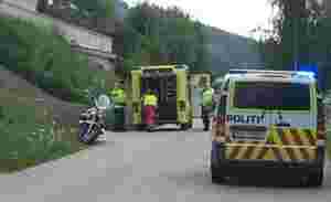 Motorsykkelvelt i Smalebakken