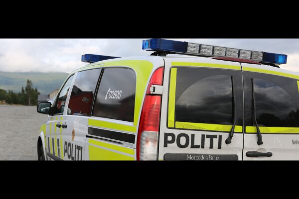 Buss utfor vegen i Sande Kommune