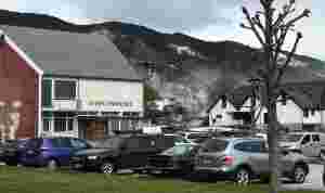Pipebrann i Volda sentrum