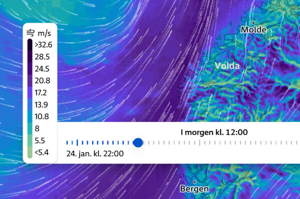 Det er meldt syklon, korleis vert det i Volda og Ørsta?