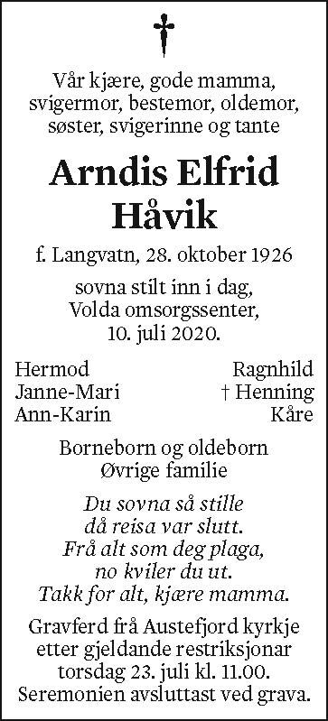 Arndis Elfrid Håvik