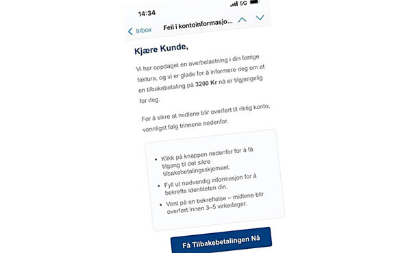 If åtvarar om svindelforsøk