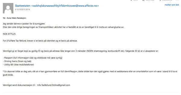 Du får kr. 6775,25 att på skatten