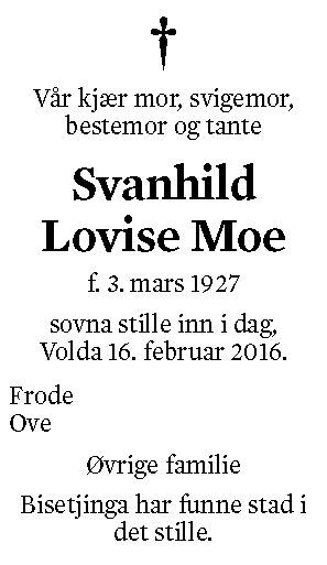 Svanhild Lovise Moe