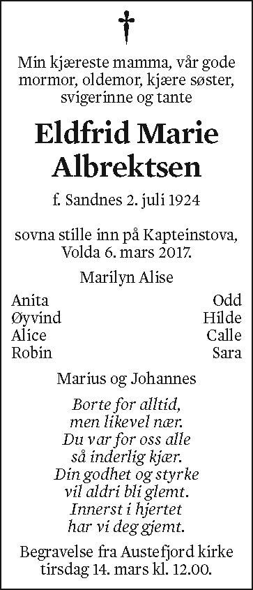 Eldfrid Marie Albrektsen