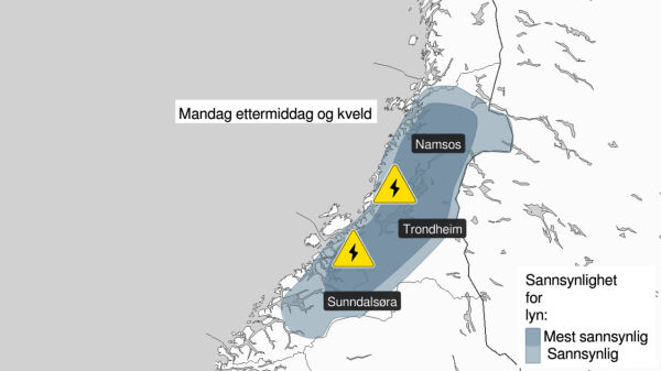 Ventar mykje regn og torden, men Søre kan gå klar