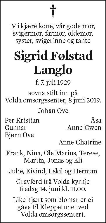 Sigrid Følstad Langlo