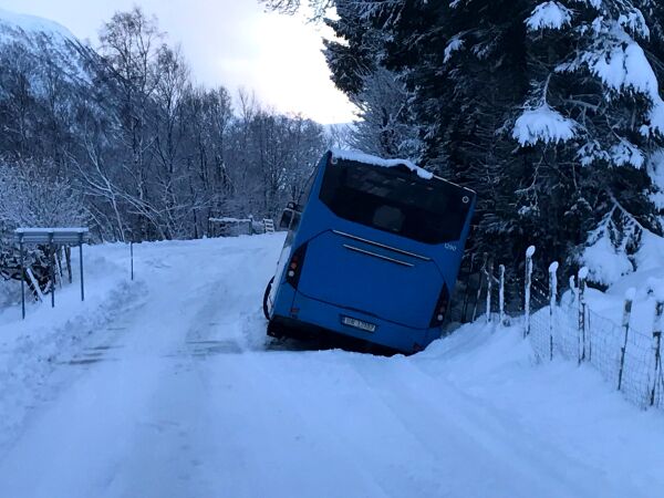 Buss i grøfta
