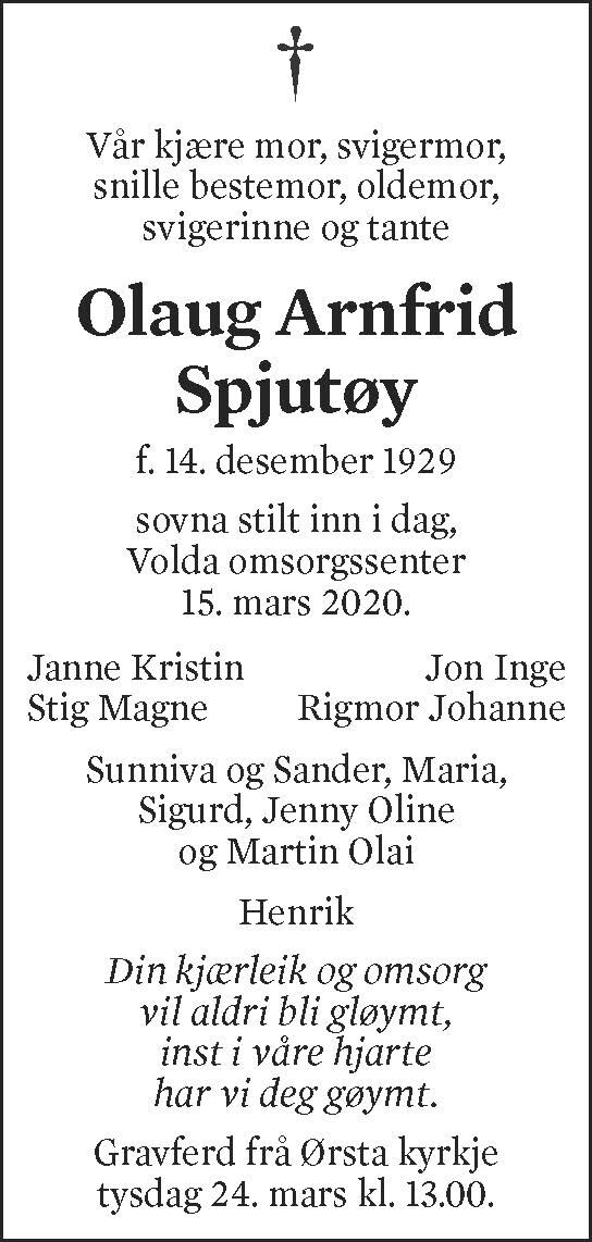 Olaug Arnfrid Spjutøy