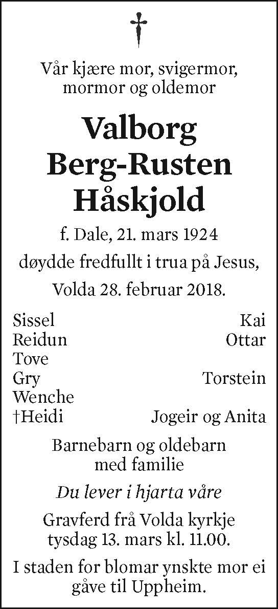 Valborg Berg-Rusten Håskjold