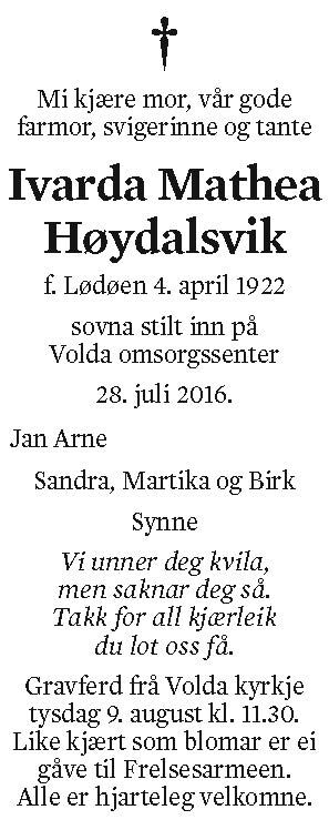 Ivarda Mathea Høydalsvik