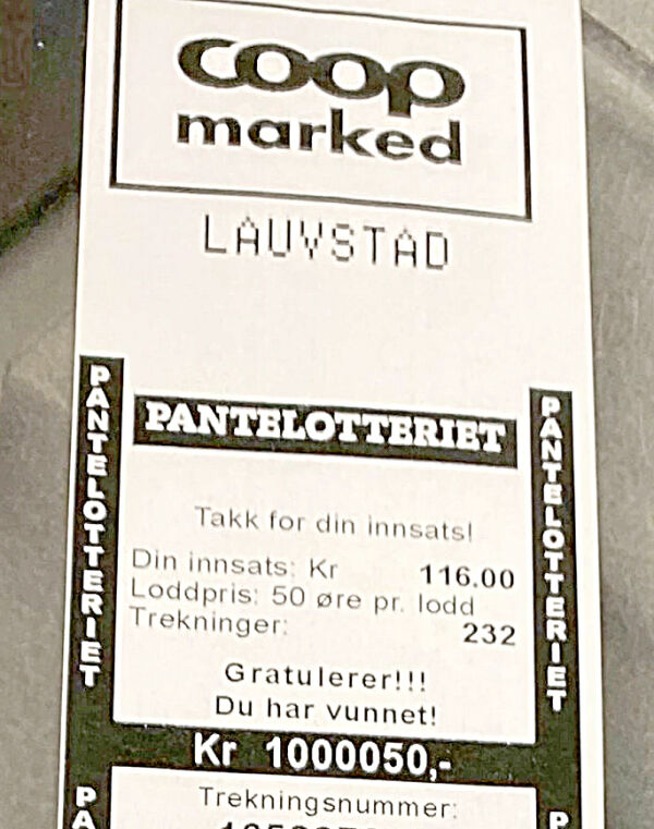 Vann 1 million: – Er det tull?