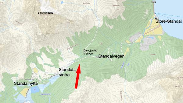 Snøskred stenger vegen over Standalseidet