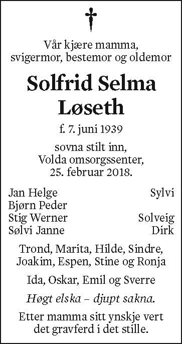 Solfrid Selma Løseth