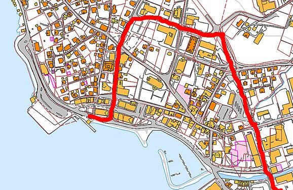 Omkøyring i Volda sentrum