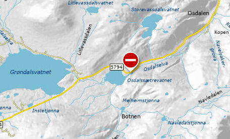 Vegen er opna etter snøskredet