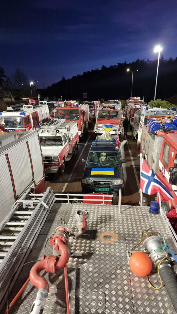 – Brannbilen er trygt framme i Ukraina