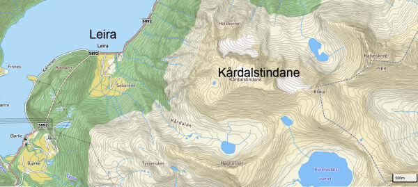 Kvinne omkom ved Kårdalstindane