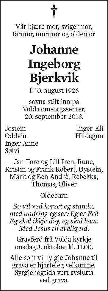 Johanne Ingeborg Bjerkvik