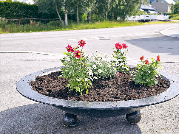 Fekk stor blomegåve