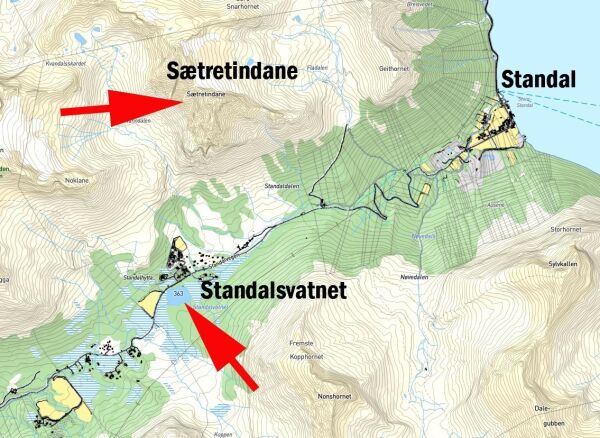Mann redda opp av bresprekk