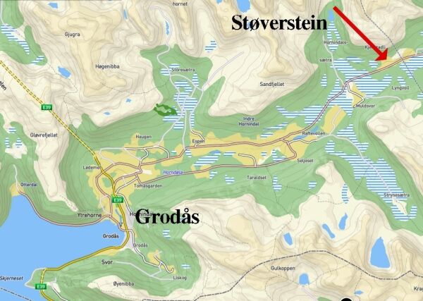 Personbil utfor vegen