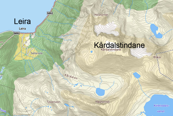 Alvorleg fallulukke ved Kårdalstindane