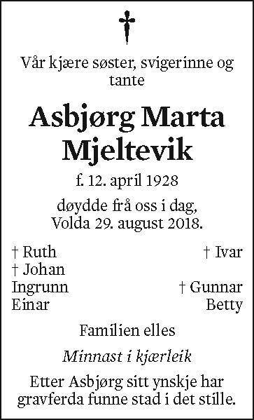 Asbjørg Marta Mjeltevik