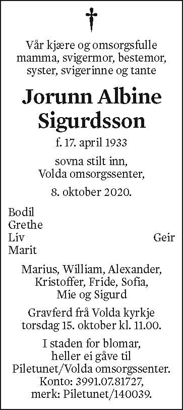 Jorunn Albine Sigurdsson
