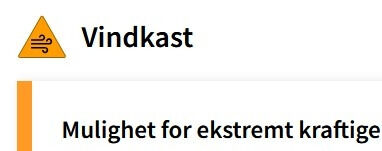 Farevarsel om ekstremt ver