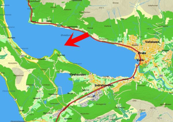 Branndrama på Ørstafjorden i natt