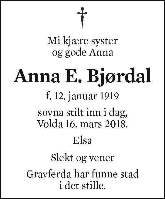 Anna E. Bjørdal