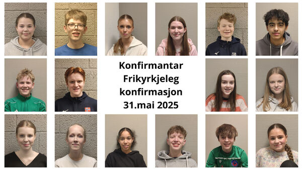 Dette er årets frikyrkjelege konfirmantar
