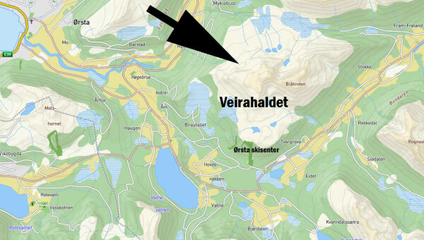 Kite fast på Veirahaldet