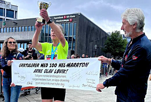 Løvik fullførte maraton nr. 100!